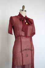 Load image into Gallery viewer, vintage 1930s silk dress set