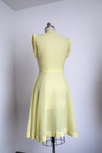 Load image into Gallery viewer, vintage 1950s sheer yellow dress {M}