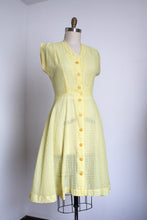 Load image into Gallery viewer, vintage 1950s sheer yellow dress {M}