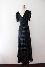 Load image into Gallery viewer, MARKED DOWN vintage 1930s silk polka dot gown