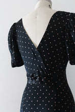 Load image into Gallery viewer, MARKED DOWN vintage 1930s silk polka dot gown