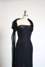 Load image into Gallery viewer, vintage 1950s silver Lurex evening dress {xs}