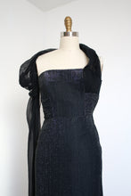 Load image into Gallery viewer, vintage 1950s silver Lurex evening dress {xs}