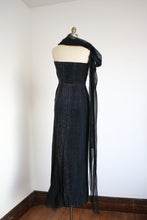 Load image into Gallery viewer, vintage 1950s silver Lurex evening dress {xs}