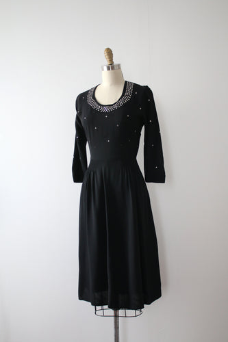 MARKED DOWN vintage 1940s star studded dress