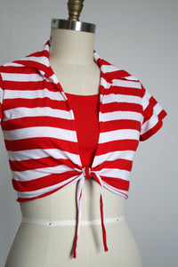 MARKED DOWN vintage 1970s striped crop top {M/L}