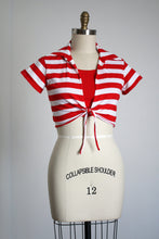 Load image into Gallery viewer, MARKED DOWN vintage 1970s striped crop top {M/L}