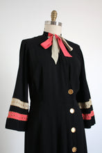Load image into Gallery viewer, vintage 1940s studded crepe dress