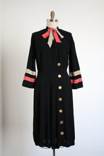 Load image into Gallery viewer, vintage 1940s studded crepe dress