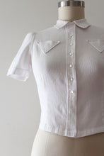 Load image into Gallery viewer, vintage 1930s white blouse