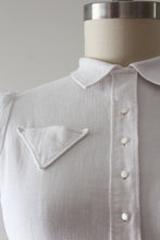Load image into Gallery viewer, vintage 1930s white blouse