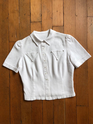 vintage 1930s white blouse