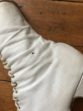 Load image into Gallery viewer, Antique Victorian white canvas boots 1890s boots