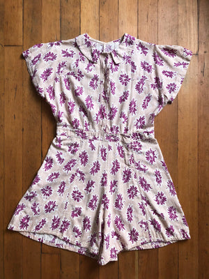 vintage 1930s 40s floral romper