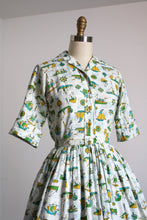 Load image into Gallery viewer, vintage 1950s nautical shirtwaist dress {xs}
