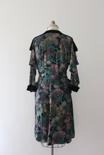 Load image into Gallery viewer, vintage 1940s novelty tree print rayon dress
