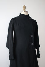Load image into Gallery viewer, vintage 1930s black wool coat