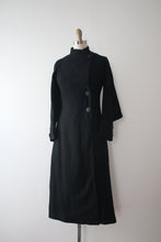 Load image into Gallery viewer, vintage 1930s black wool coat