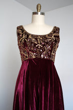 Load image into Gallery viewer, vintage 1960s velvet gown {m}