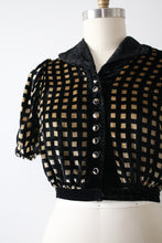 Load image into Gallery viewer, vintage 1930s velvet blouse