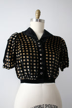 Load image into Gallery viewer, vintage 1930s velvet blouse