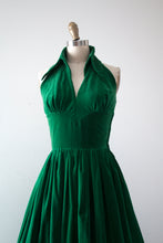 Load image into Gallery viewer, vintage 1950s Kay Selig green velvet dress set