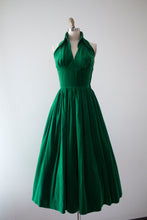 Load image into Gallery viewer, vintage 1950s Kay Selig green velvet dress set