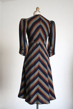 Load image into Gallery viewer, vintage 1930s striped wool dress {s}