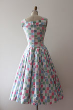Load image into Gallery viewer, vintage 1950s CHESS game dress with full circle skirt