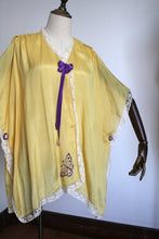 Load image into Gallery viewer, antique 1920s yellow silk bed jacket