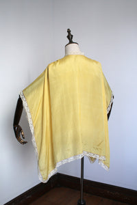 antique 1920s yellow silk bed jacket