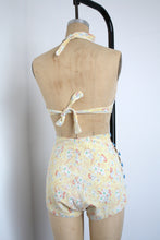 Load image into Gallery viewer, vintage 1940s cotton two piece swim suit