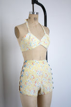 Load image into Gallery viewer, vintage 1940s cotton two piece swim suit